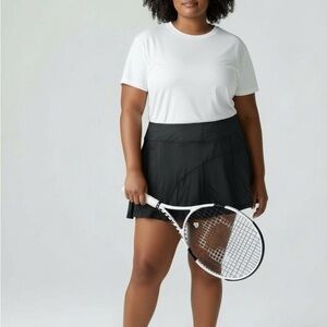 Black Women's Athletic Skort